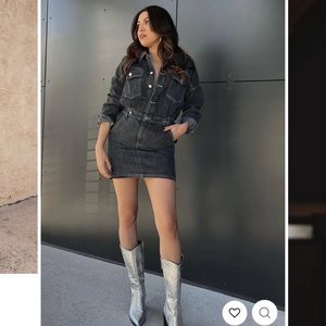 HENDRIX WASHED BLACK DENIM DRESS